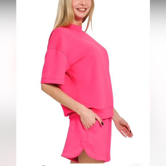 Hot Pink Short Set - Picture 2 of 2